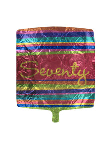 birthday stripes 70 metallic balloon
