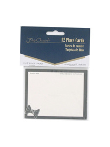 black tie 12 count placecards 1.5 x 3.75 inch