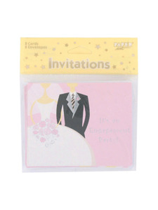 bride to be engagement party 8 count invitations/envelopes
