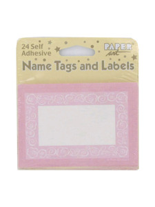 bride to be 24 count self adhesive name tags/labels