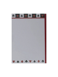 card night notepad with pencil