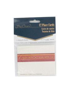 caribbean paisley 12 count placecards 1.5 x 3.25 inch
