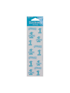 celebrate boy 1st birthday one sheet stickers