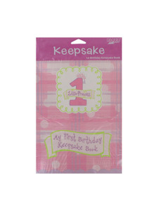 celebrate girl 1st birthday keepsake book