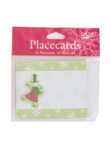 christmas collage 12 count placecards with stick ons