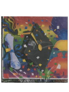 colorful grad 20 count 9 7/8 x 9 7/8 napkins