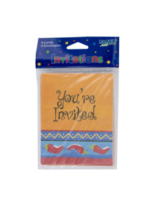 dancing chilies 8 count invitations/envelopes