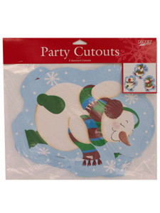 dancing snowman 3 assorted cutouts