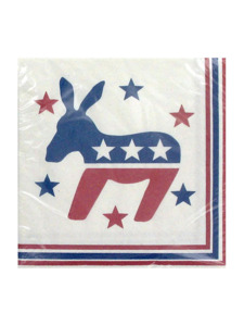 democrat 50 count 9 7/8 x 9 7/8 inch napkins