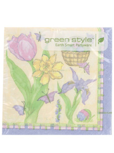easter melody 20 count 9 7/8 x 9 7/8 inch napkins