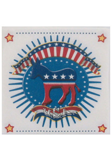 election time democrat 16 count 9 7/8 x 9 7/8 inch napkins