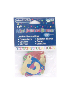 mini congratulations 22.4 inch foild jointed banner