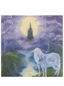 fairy tale unicorns 16 count 9 7/8 x 9 7/8 napkins