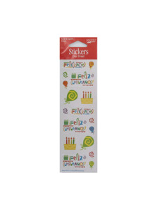 feliz cumpleanos one sheet stickers