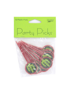 fiesta stripes 12 count party picks
