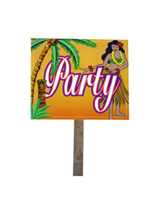 flora tropicana 2 sided party yard sign