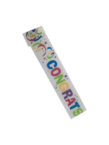 congrats 2.5 inch x 30 foot crepe streamer