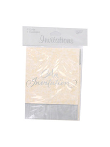 splendor 8 count silver invitations/envelopes