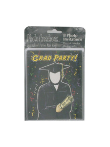 grad 8 count photo invitations/envelopes