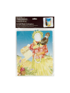 grad luau tri fold photo centerpiece