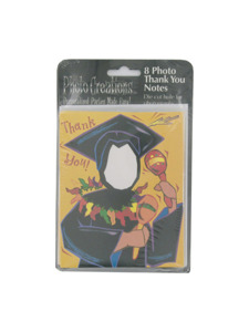 grad fiesta 8 count photo thank you notes/envelopes