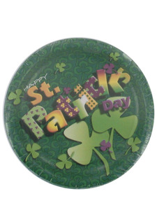 happy st patricks day 8 count 7 inch round plates