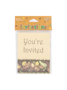 Harvest collage invitations