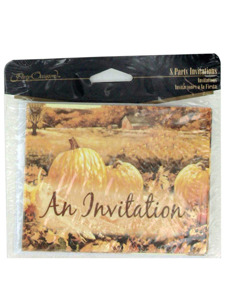 Autumn landscape invitations