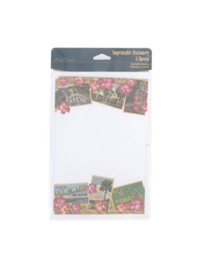 hawaii 8 count imprintable stationery sheets