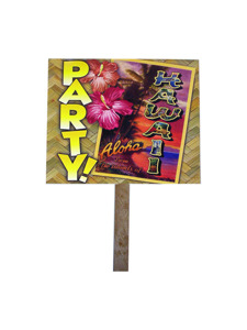 hawaii 2 sided party yard sign