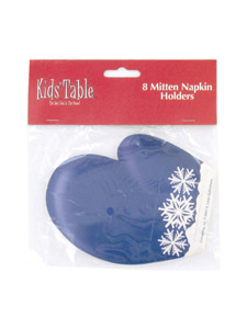 holiday fun 8 count mitten napkin holders