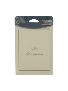 ivory & gold 8 count invitations/envelopes