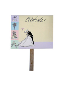 love bride and groom two sided yard sign