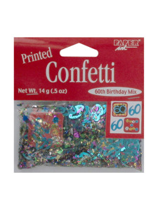 make a wish 60th birthday mix confetti .5 ounce bag