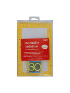 make a wish 30 10 count imprintable invitations/envelopes