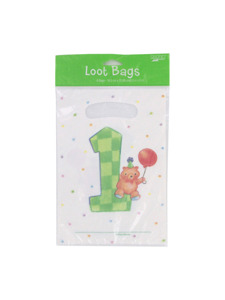 my 1st birthday 8 count loot bags 6.5 x 9 inch