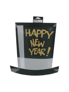 new years happy new year top hat cutout