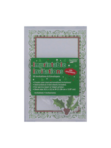 otannenbaum 10 count imprintable invitations/envelopes
