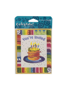 party time 8 count party invitations/envelopes