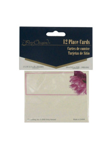 peony bloom 12 count placecards 1.5 x 3.25 inch