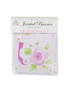 pink garden bridal shower 6.75 ft jointed banner