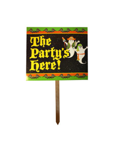 pirate ghosts two sided yard sign