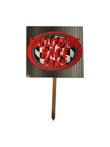 race day 2 sided yard sign
