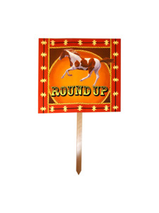 round up two sided yard sign