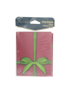 simply elegant christmas 8 count invitations/envelopes