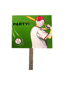 baseball photo yard sign