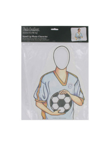 soccer stand up photo character