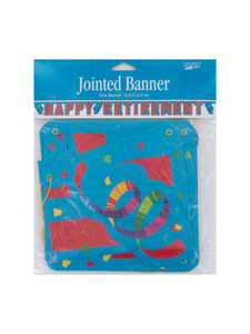 streamer celebration happy retirement jointed banner