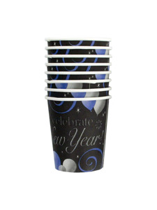 stylish new year 8 count 7 ounce paper cups