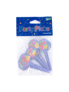 surfs up 12 count plastic party picks